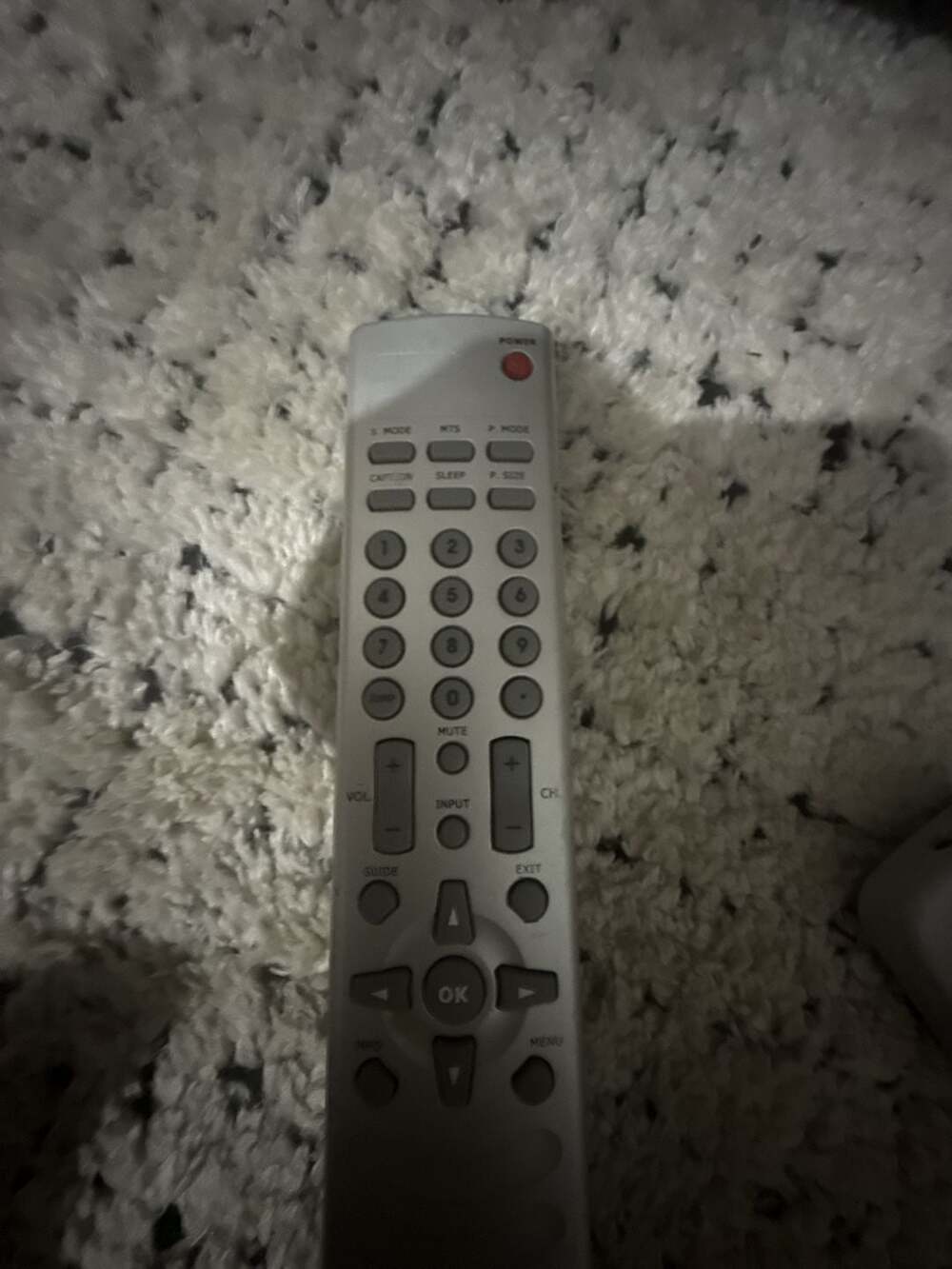 Element Electronics OEM TV Remote Control Silver P4084-2
